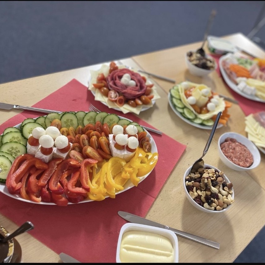 Frühstücksbuffet im Lehrkräftezimmer