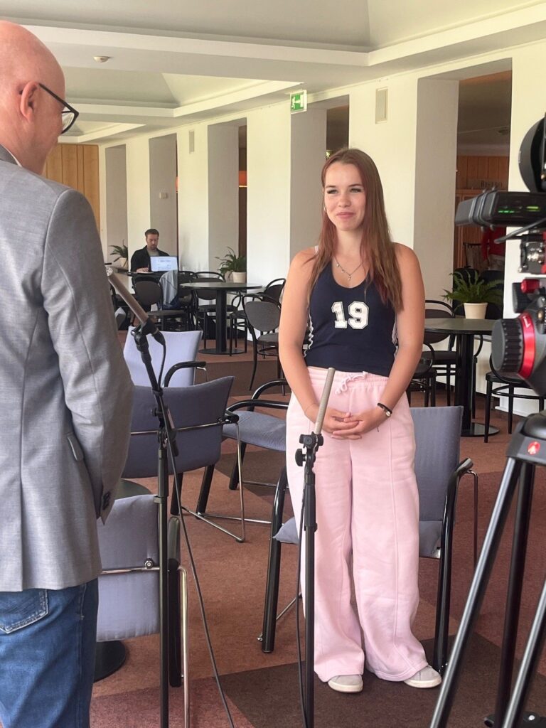 Schülerin beim Influencer-Programm in Loccum